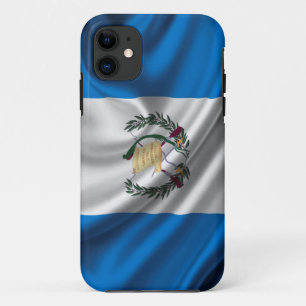 Coque iPhone 11 Tissu de drapeau du Guatemala