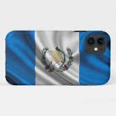 Coques Case-Mate iPhone Tissu de drapeau du Guatemala (Dos (Horizontal))