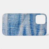 Coques Case-Mate iPhone Tissu de jean bleu, arrière - plan textile (Verso (horizontal))