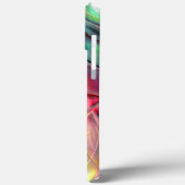 Coques Case-Mate iPhone 'tissu de plage' effiloché rouge à vert (Verso / Gauche)