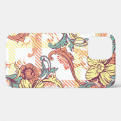 Coques Case-Mate iPhone Tissu écotique plaid sans couture motif avec baroq (Verso (horizontal))