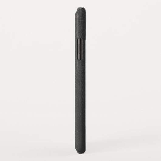 Coques Case-Mate iPhone Tissu en cuir gris foncé (Dos/Droite)