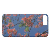 Coques Case-Mate iPhone Tissu floral, bleu (Dos (Horizontal))