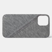 Coques Case-Mate iPhone Tissu gris : texture cousue abstraite. (Verso (horizontal))