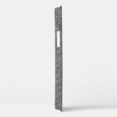 Coques Case-Mate iPhone Tissu gris : texture cousue abstraite. (Verso / Droite)