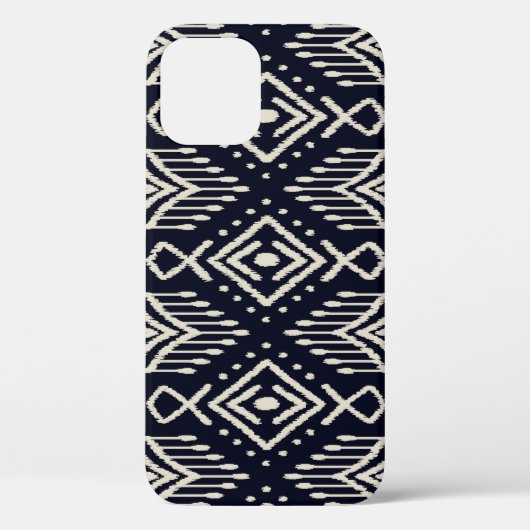 Coques Case-Mate iPhone Tissu Ikat Brodé : Élégance Ethnique. (Verso)