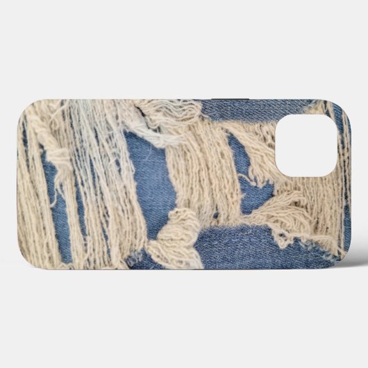 Coques Case-Mate iPhone Tissu Jean bleu effilé (Verso (horizontal))