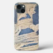 Coques Case-Mate iPhone Tissu Jean bleu effilé (Verso)