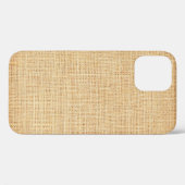 Coques Case-Mate iPhone Tissu naturel, arrière - plan texturé. (Verso (horizontal))