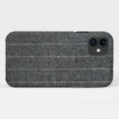 Coques Case-Mate iPhone Tissu noir gris rayé gris gris rayé (Dos (Horizontal))