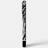 Coques Case-Mate iPhone Tissu poster de animal noir et blanc (Verso / Gauche)