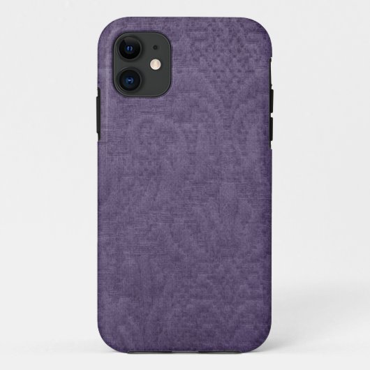 Coques Case-Mate iPhone Tissu pourpre damassé (Dos)