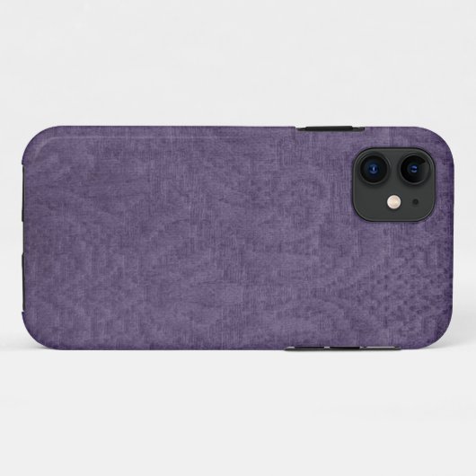 Coques Case-Mate iPhone Tissu pourpre damassé (Dos (Horizontal))