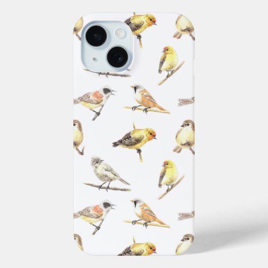 Coques Case-Mate iPhone Tit birds motif (Verso)