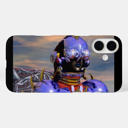 Coques Case-Mate iPhone TITAN CYBORG PORTRAIT Blue Science Fiction, Scifi (Verso (horizontal))