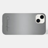Coques Case-Mate iPhone Titane argent acier inoxydable Imprimer iphone 15 (Verso (horizontal))