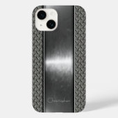 Coques Case-Mate iPhone Titane Argent Acier inoxydable Imprimer iphone 15 (Verso)