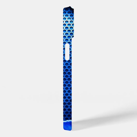 Coques Case-Mate iPhone Titane bleu poli radial métal iphone 15 (Verso / Droite)