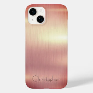 Coque Pour iPhone 14 Titane bronze acier inoxydable Imprimer iphone 15