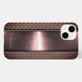 Coques Case-Mate iPhone Titane bronze poli Iphone métallique 15 (Verso (horizontal))