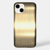 Coques Case-Mate iPhone Titane Or poli Iphone métallique radial 15 (Verso)