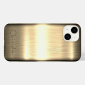 Coques Case-Mate iPhone Titane Or poli Iphone métallique radial 15 (Verso (horizontal))