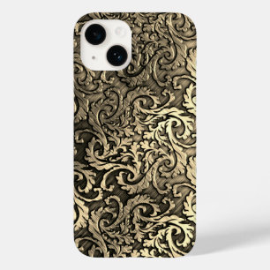 Coque Pour iPhone 14 Titane Or poli Iphone métallique radial 15
