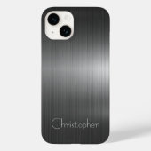 Coques Case-Mate iPhone titane poli argent foncé radial et métallique (Verso)