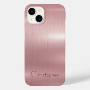 Coque Pour iPhone 14 titane Poli rose Radial et métallisé 15