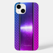 Coques Case-Mate iPhone Titane poli violet radial métal iphone 15 (Verso)