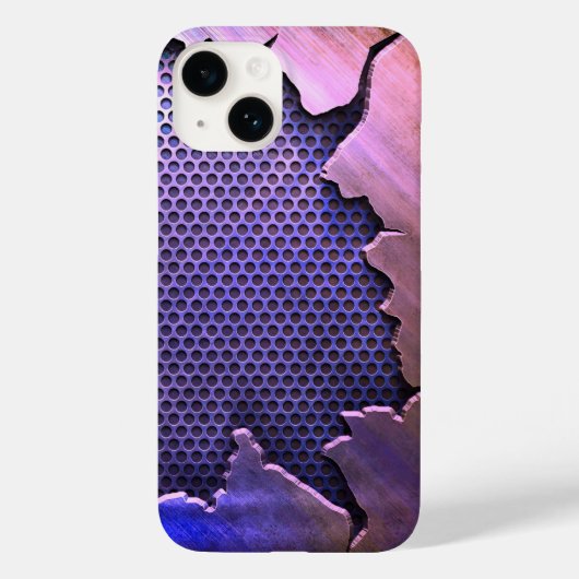 Coques Case-Mate iPhone Titane Polis rose radial métal iphone 15 (Verso)