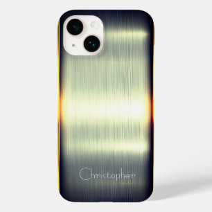 Coque Pour iPhone 14 Titane Polished vert radial métal iphone 15