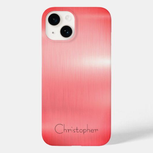 Coques Case-Mate iPhone Titane rouge Acier inoxydable Imprimer iphone 15 (Verso)