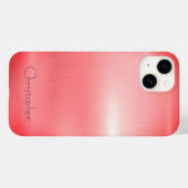 Coques Case-Mate iPhone Titane rouge Acier inoxydable Imprimer iphone 15 (Verso (horizontal))