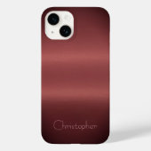 Coques Case-Mate iPhone Titane rouge foncé Acier inoxydable Imprimer iphon (Verso)