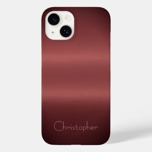 Coques Case-Mate iPhone Titane rouge foncé Acier inoxydable Imprimer iphon (Verso)