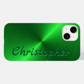 Coques Case-Mate iPhone Titane vert acier inoxydable métal (Verso (horizontal))