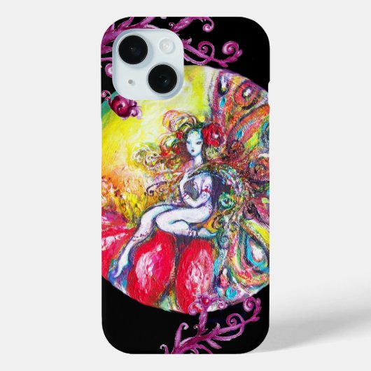 COQUES Case-Mate iPhone TITANIE ASSIS SUR UNE FLEURS ROUGE (Verso)