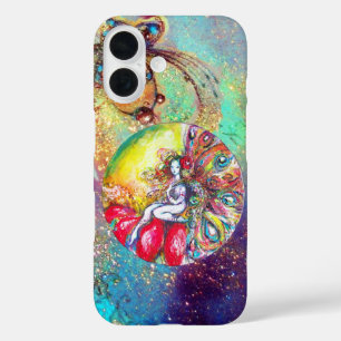 COQUES iPhone 16  TITANIE / PLANTE MAGIQUE EN ÉTIQUETTES D'OR