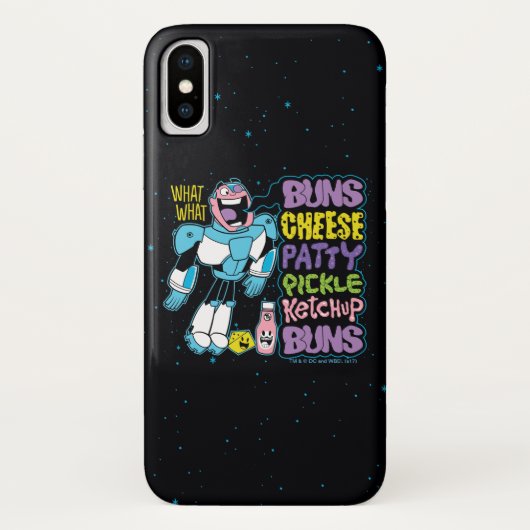 Coques Case-Mate iPhone Titans Ados, allez ! | Cyborg Burger Rap (Dos)