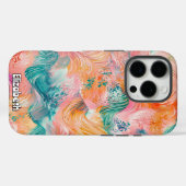 Coques Case-Mate iPhone Titre : "Courants océaniques : Turquoises Abstrait (Verso (horizontal))