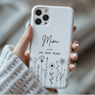 Coque Pour Pour iPhone 14 Pro Max Titre personnalisé simple Floral Nana