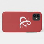 Coques Case-Mate iPhone Toi et moi en rouge, Amour (Dos (Horizontal))