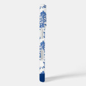 Coques Case-Mate iPhone Toile à fleurs bleue (Verso / Droite)
