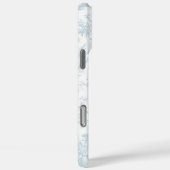 Coques Case-Mate iPhone Toile bleu clair doux et blanc (Verso / Droite)