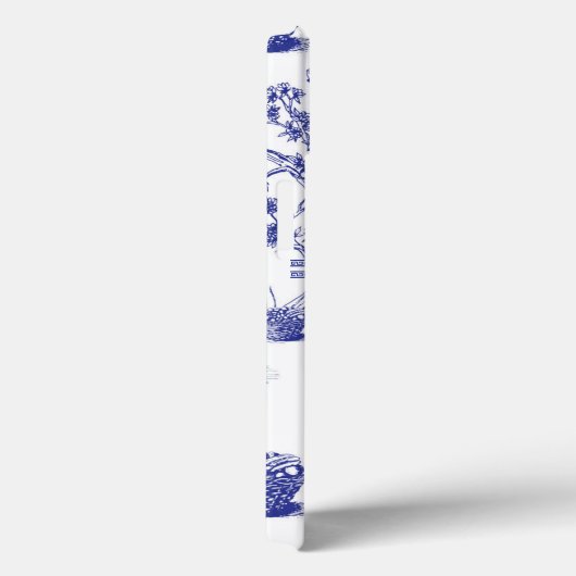 Coques Case-Mate iPhone Toile bleue et blanche (Verso / Droite)