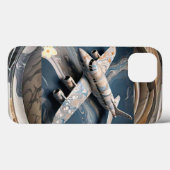 Coques Case-Mate iPhone "Toile cosmique : L'Aviateur Marbré" (Verso (horizontal))