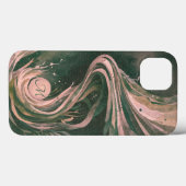 Coques Case-Mate iPhone Toile d'aquarelle rose Abstrait Art (Verso (horizontal))
