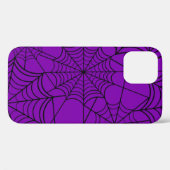 Coques Case-Mate iPhone toile d'araignée violette d'halloween (Verso (horizontal))