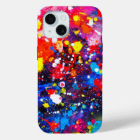 Toile d'art à éclaboussures de peinture colorée